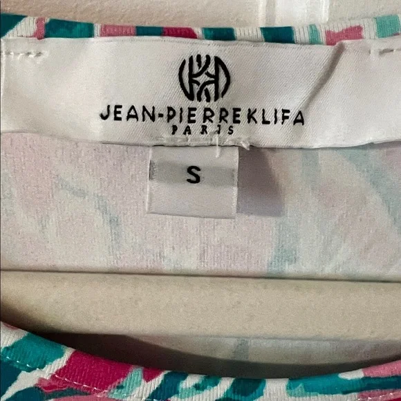 JEAN-PIERRE KLIFA Daphne Midi Shift Dress Pink Garden stretch Size small - Picture 5 of 10